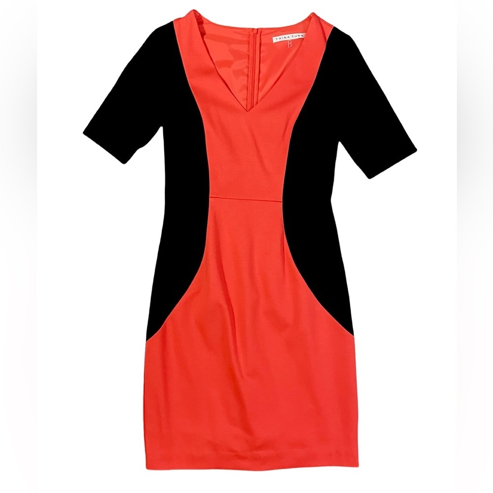 Trina Turk Vamp Contour Colorblock Ponte Knit Dress Size 6